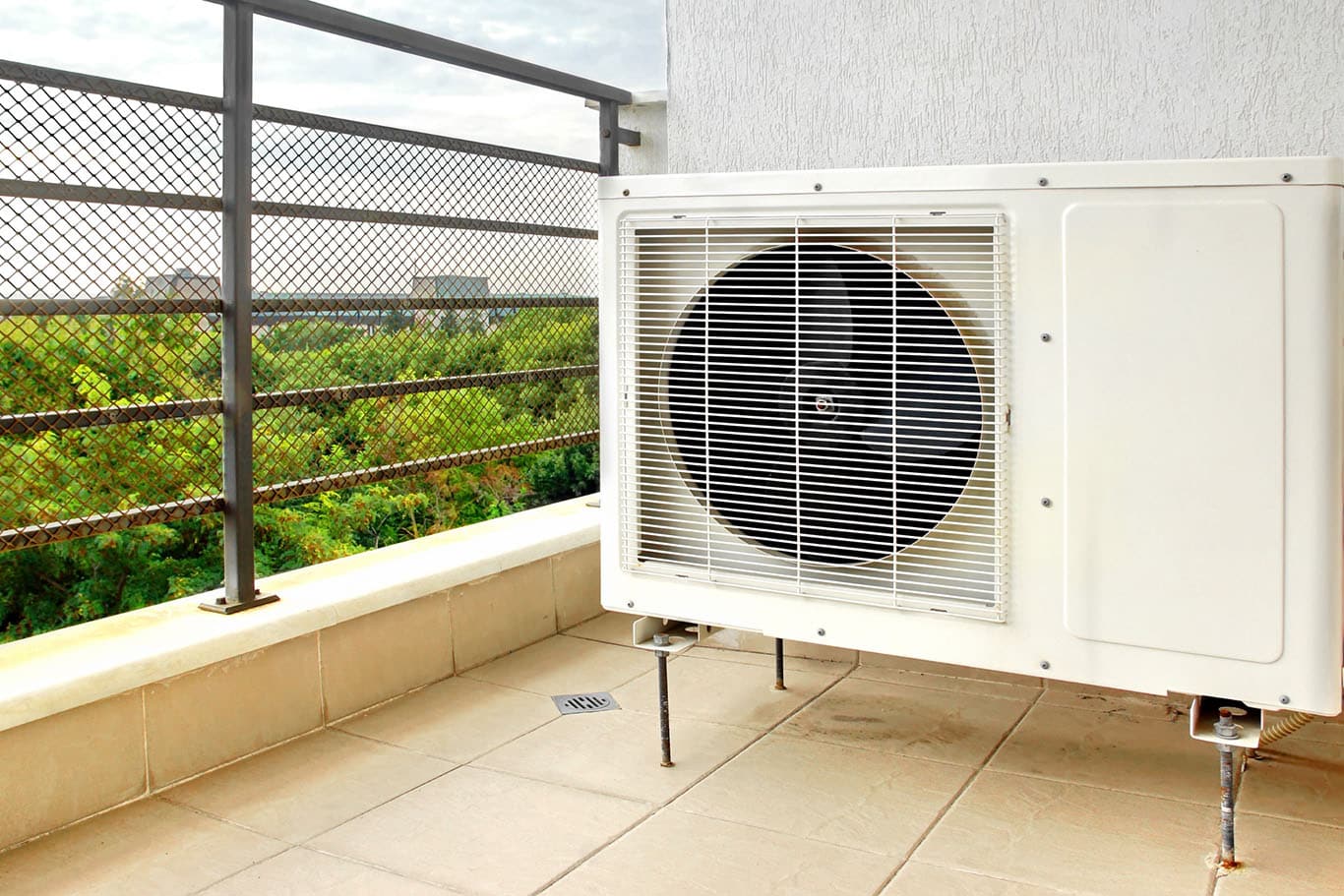 AC unit on balcony