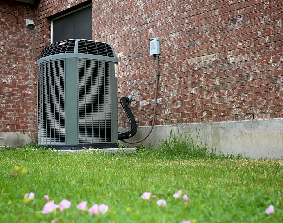 HVAC outside in the Summer